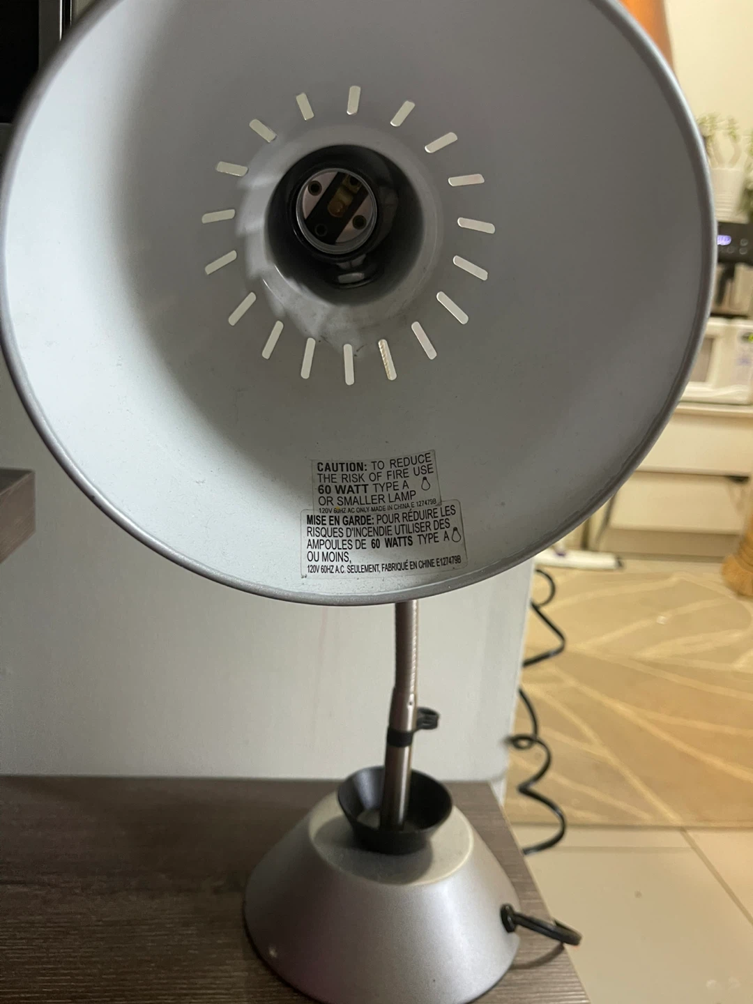 Silver Gooseneck Desk Lamp