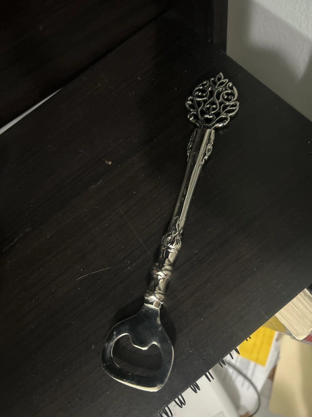Ornate Silver-Tone Bottle Opener