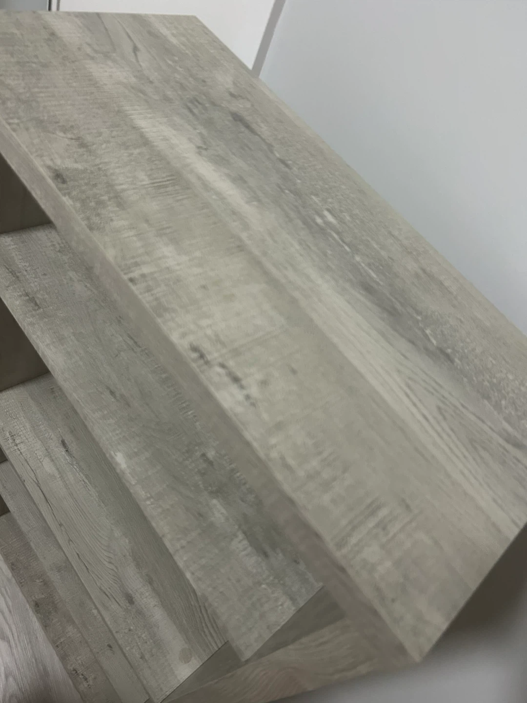Grey Wood Grain 4-Shelf Bookshelf - photo 4