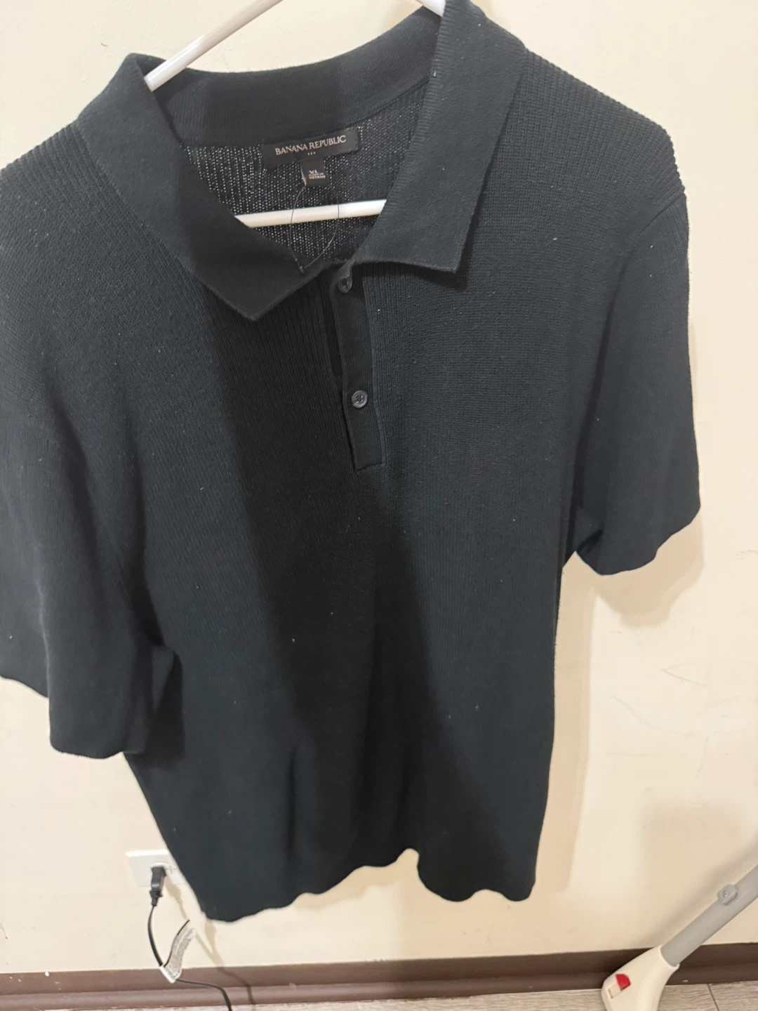 Banana Republic Black Knit Polo Shirt - photo 3