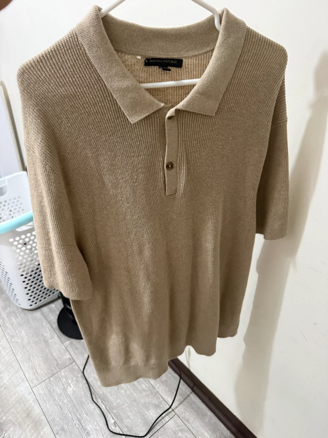 Banana Republic Black Knit Polo Shirt