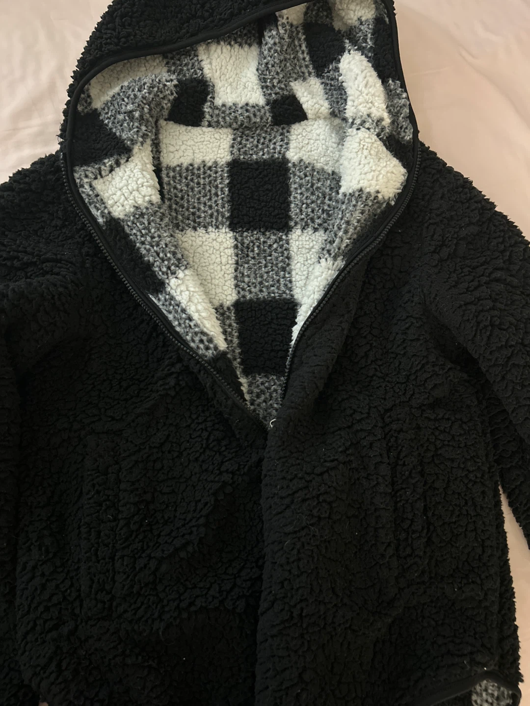 Reversible Fleece Hoodie Jacket