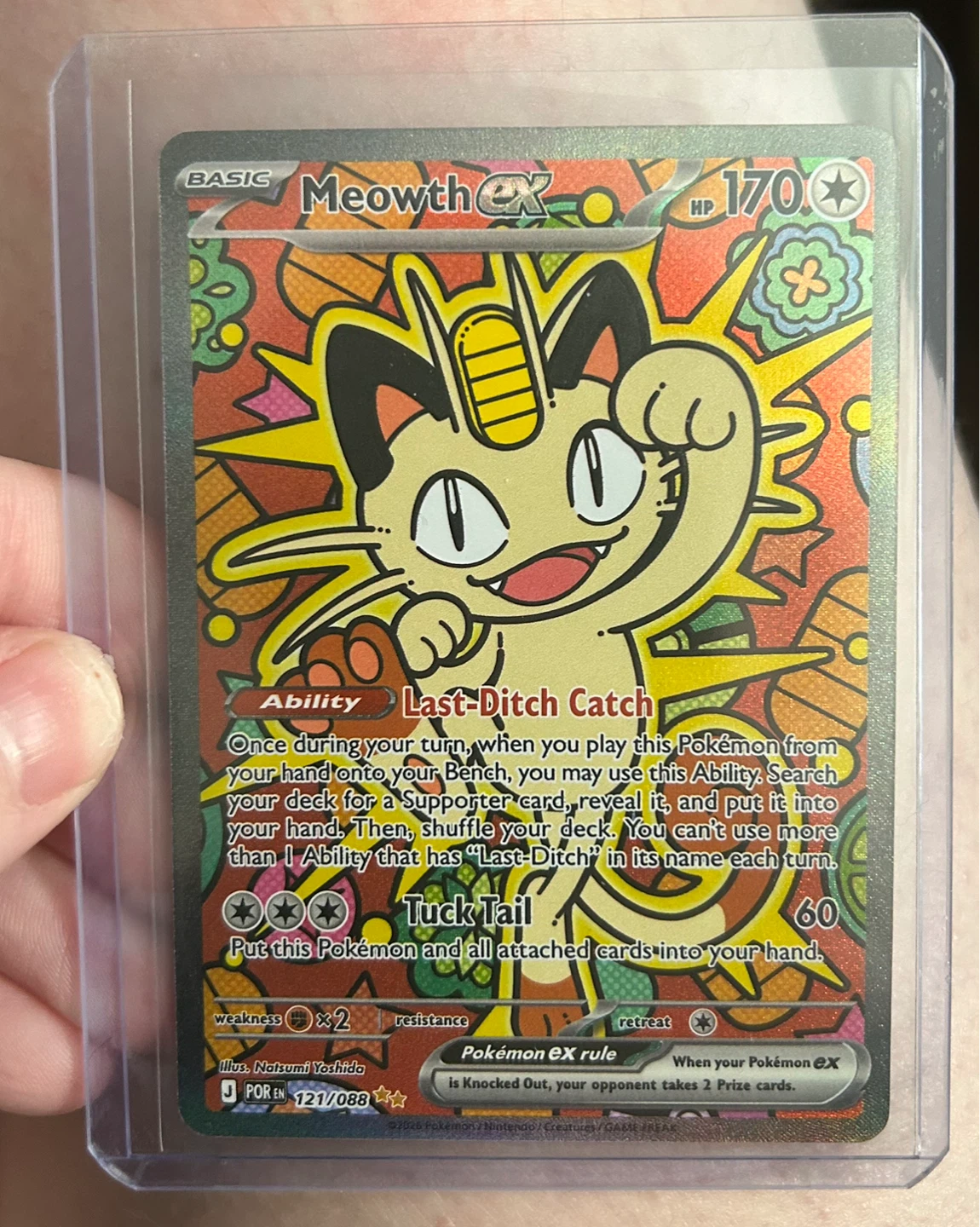 Meowth Ex #121 Pokemon Perfect Order