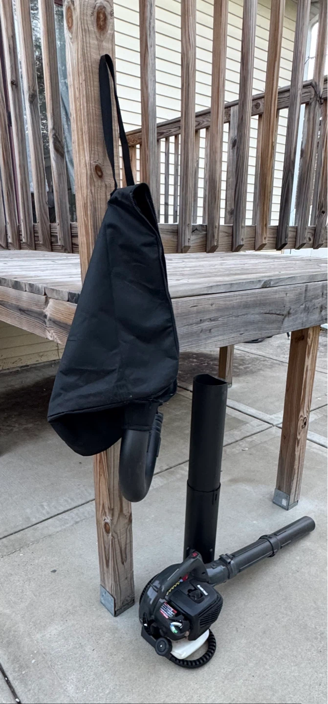 Black Max Gas Leaf Blower with Collection Bag