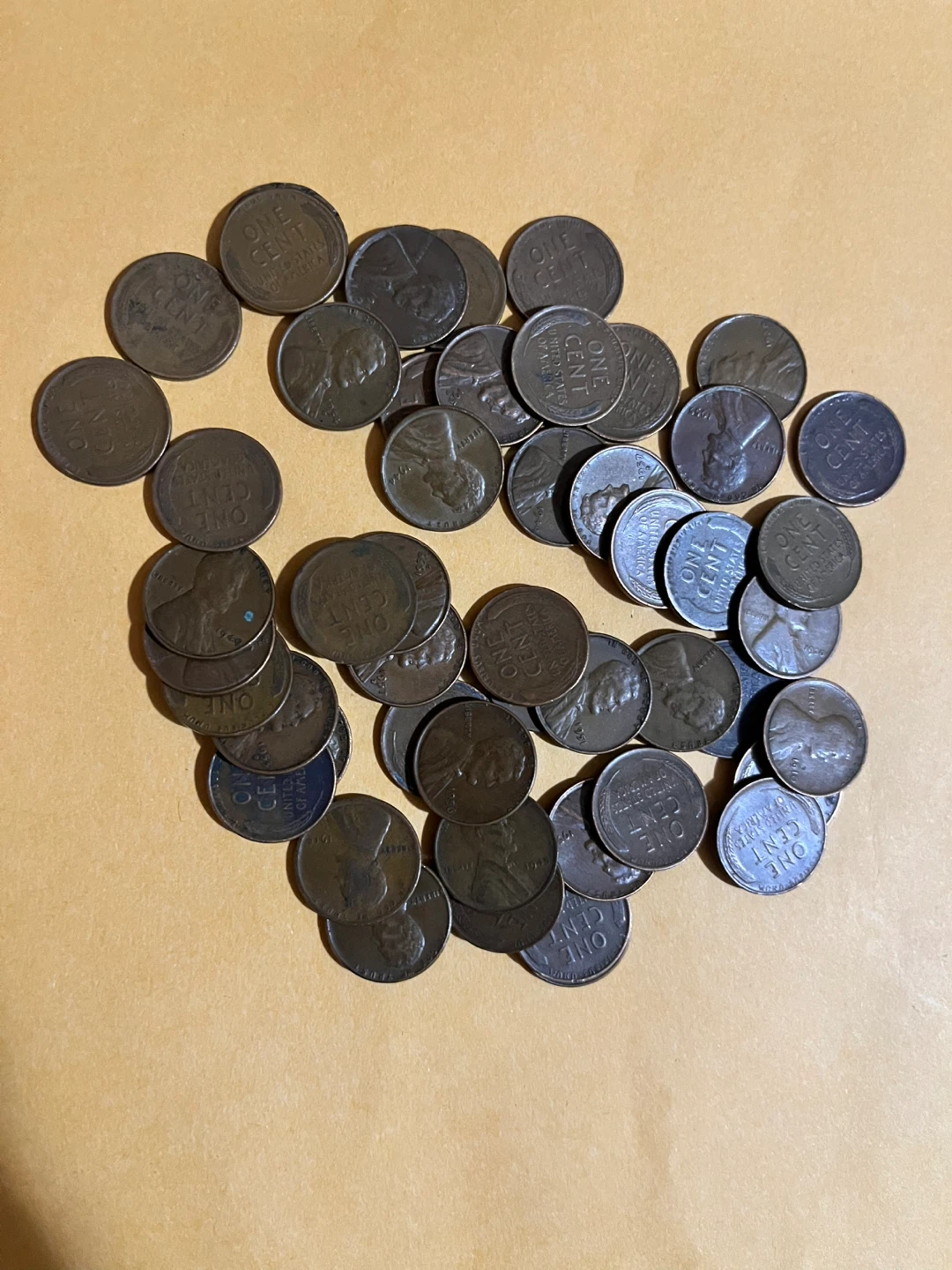 Collection of (50) Lincoln Wheat Pennies