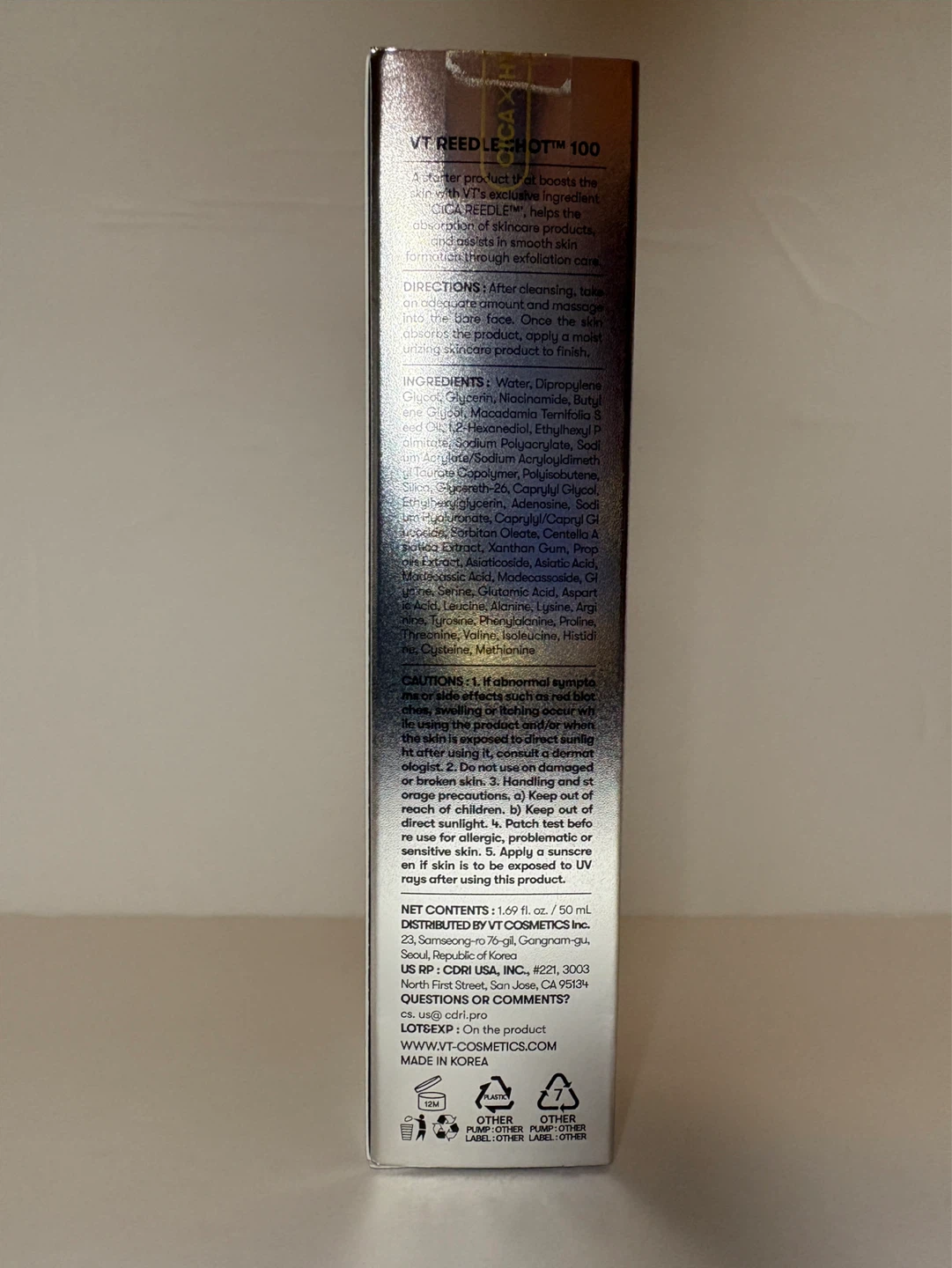 New VT Cica Reedle 100 - 50ML K Beauty - photo 2