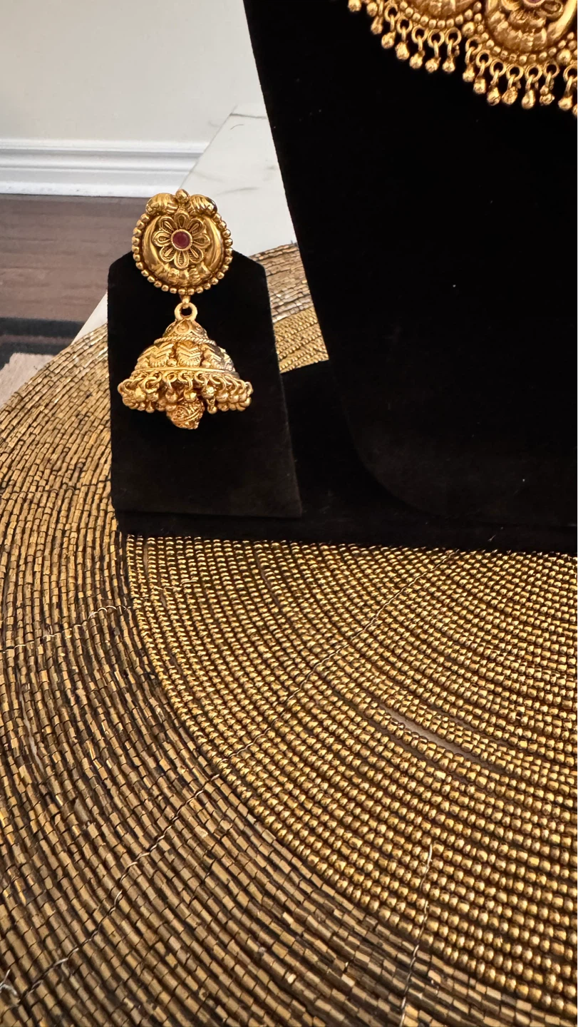 One gram gold plated choker set with Tikka - photo 5