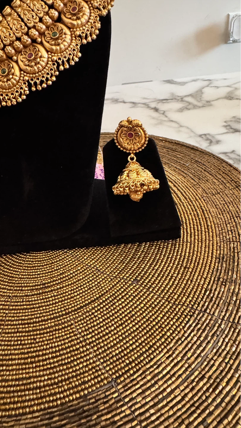 One gram gold plated choker set with Tikka - photo 4