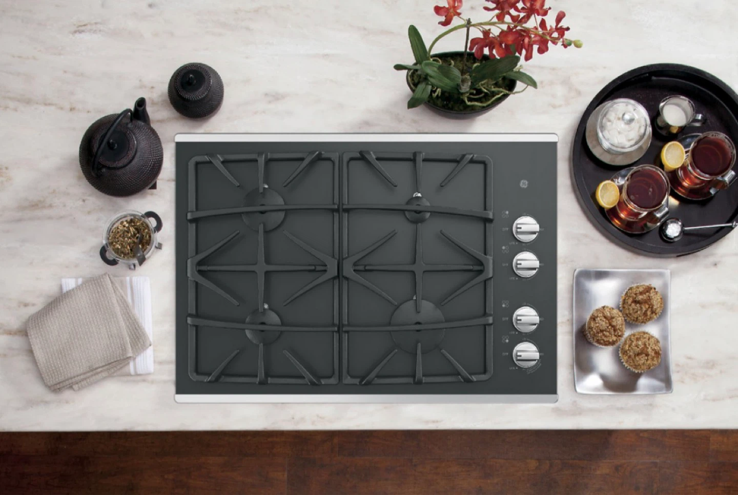 GE 30-inch Gas Cooktop