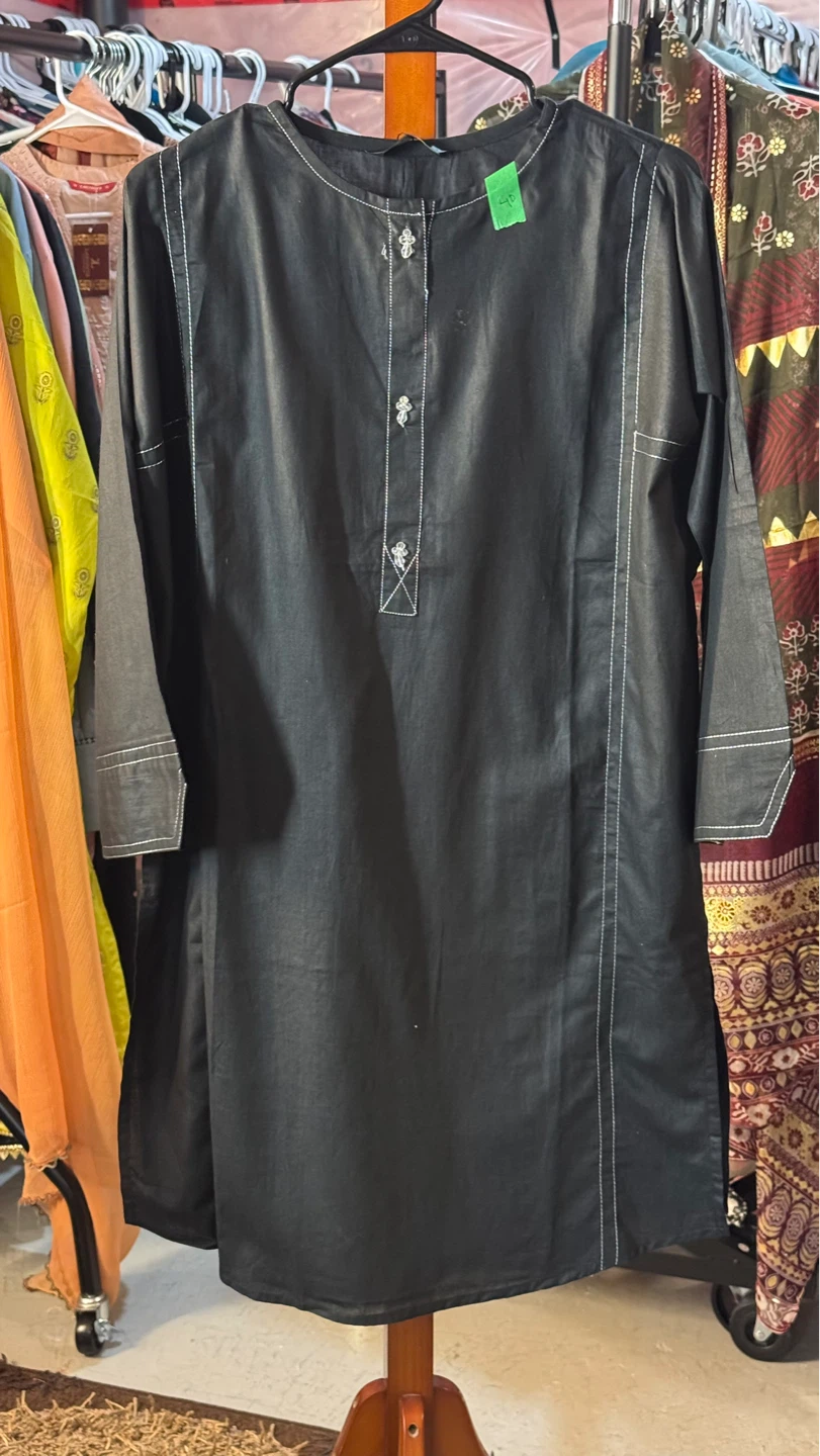 Arose Black Kurta and Pants Set - photo 4
