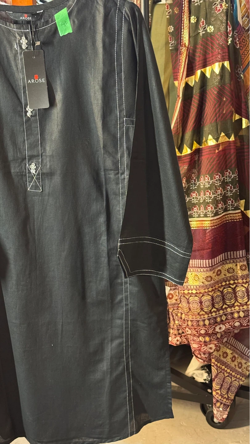 Arose Black Kurta and Pants Set - photo 3