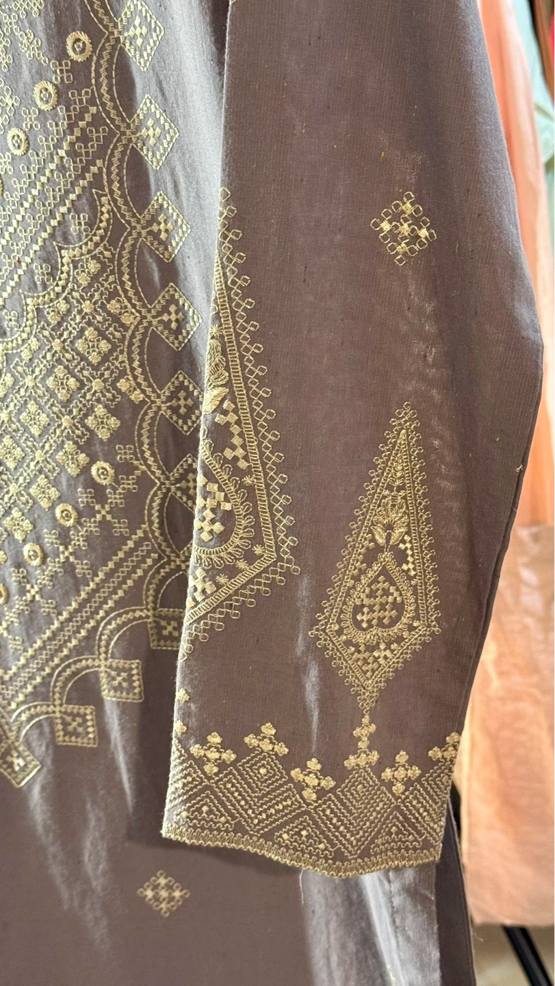 Limelight grey embroidered kurta and pants set - Size XS - photo 4