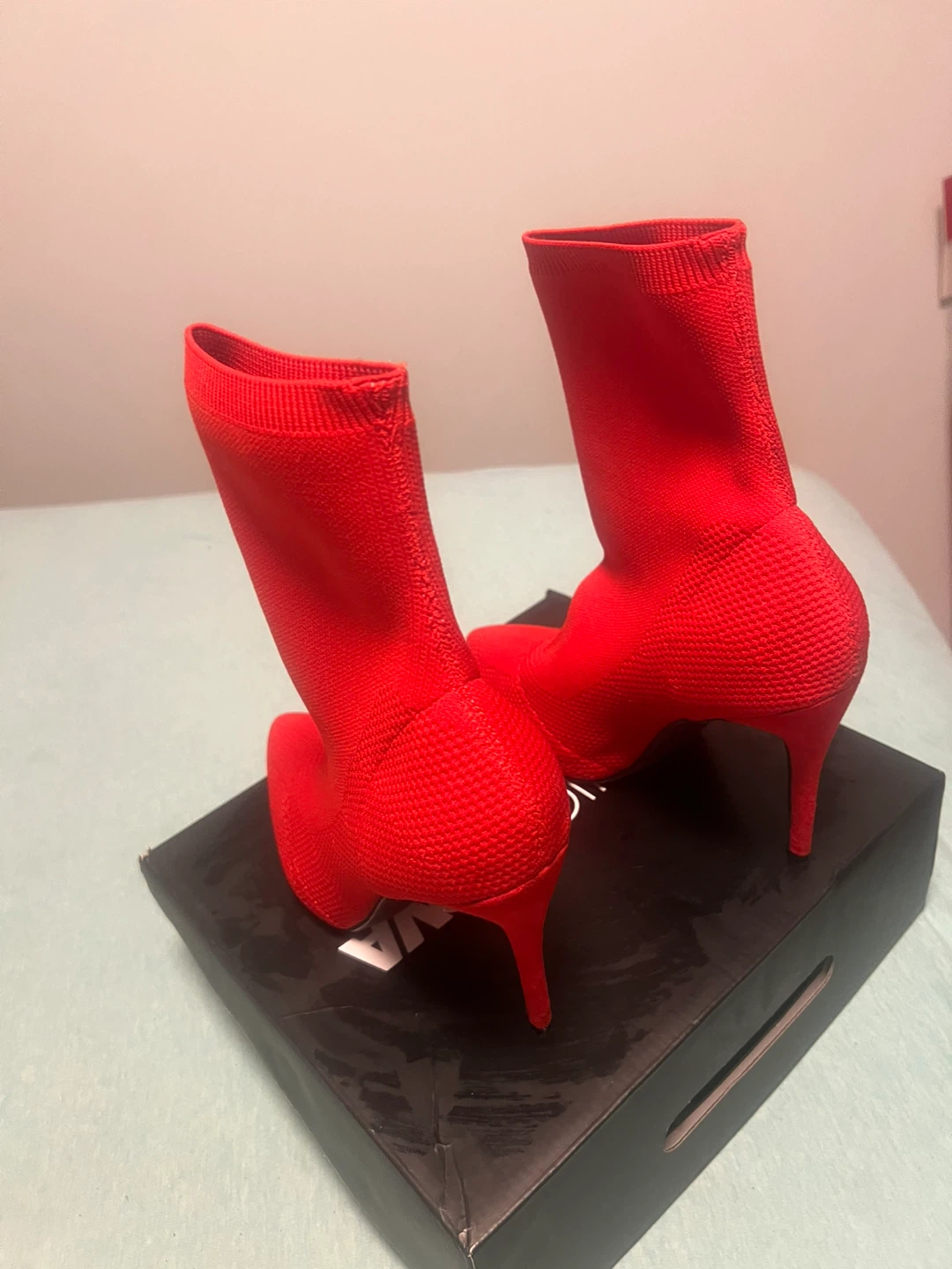Fashion Nova Red high heels- Size 8.5 - photo 4