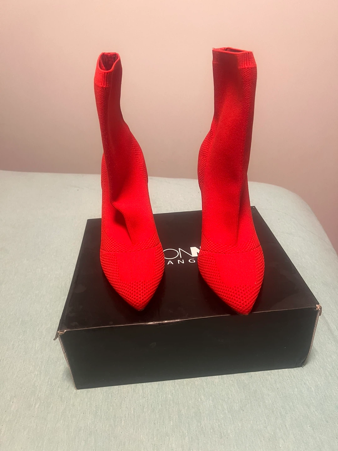 Fashion Nova Red high heels- Size 8.5 - photo 2