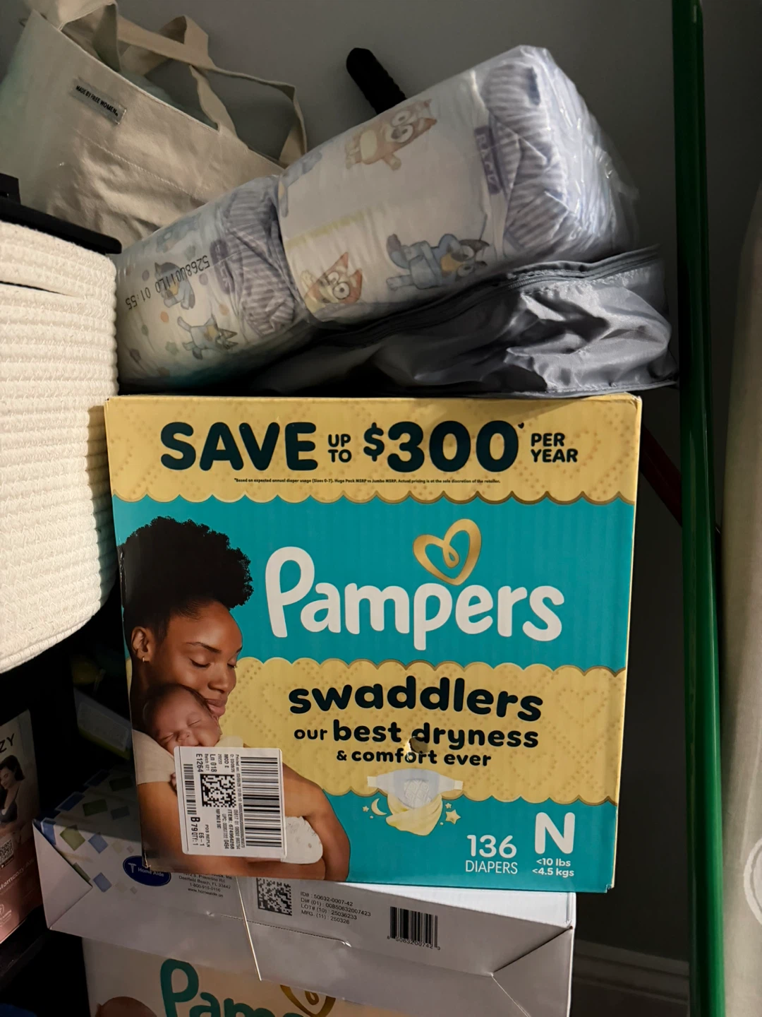 Pampers Swaddlers Diapers - Size N