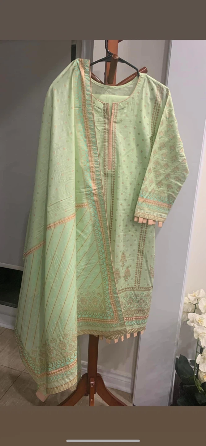 Light Green Pakistani Suit - Size L - photo 4