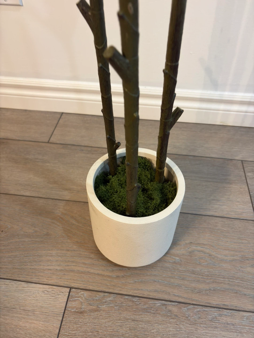 5ft Artificial Fiddle Leaf Fig Tree in White Pot - photo 4