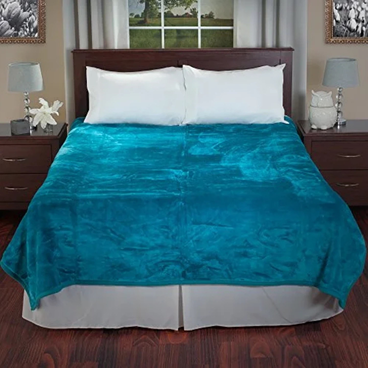 Lavish Home Teal Aqua Solid Soft Heavy Thick Throw Blanket - photo 2