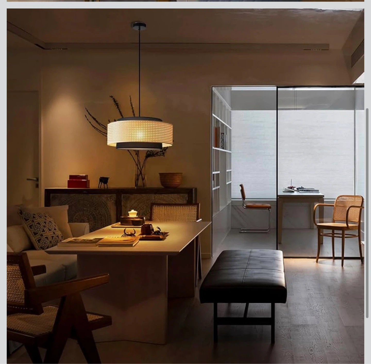 Rattan Pendant Light Fixture AR1 - photo 3