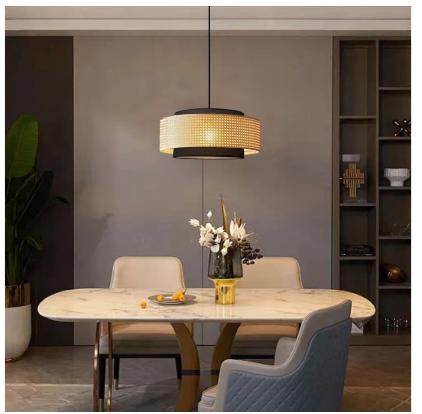 Rattan Pendant Light Fixture AR1 - photo 2