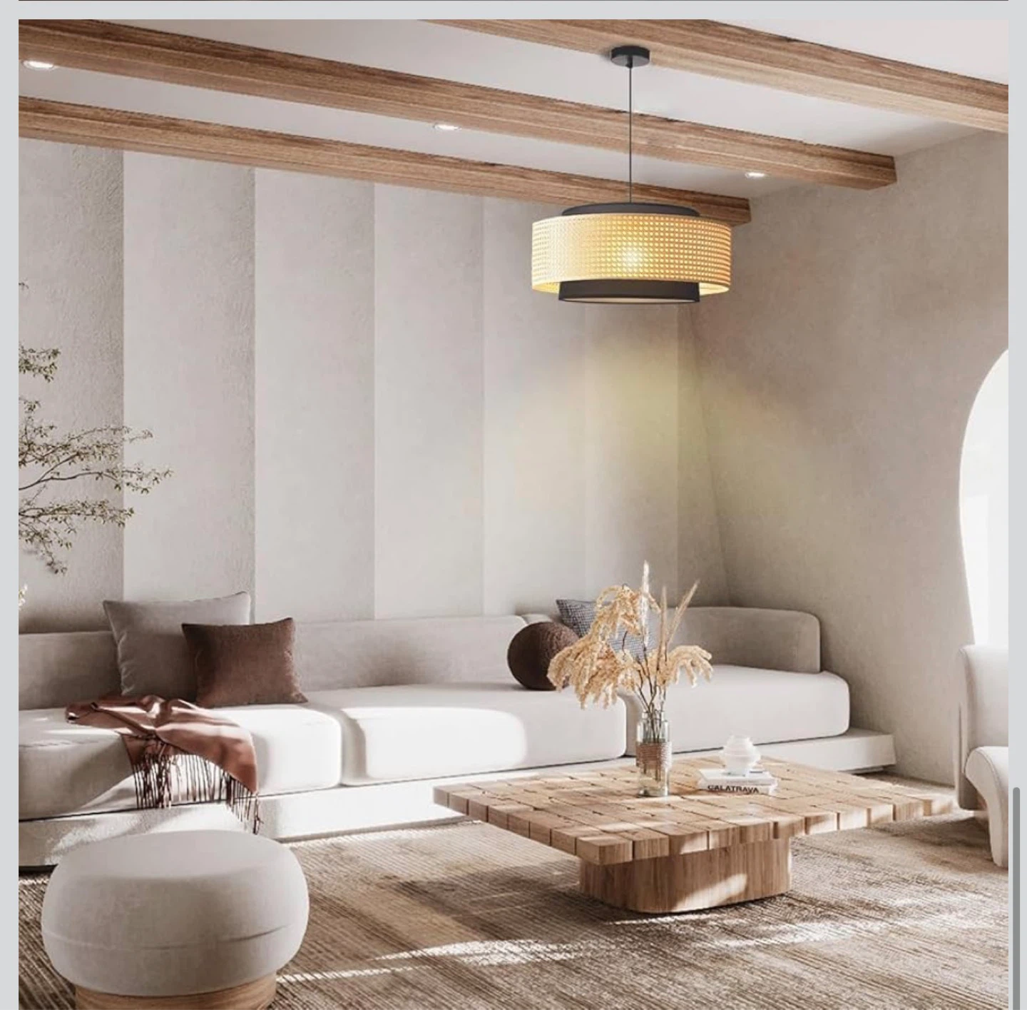 Rattan Pendant Light Fixture AR1 - photo 5