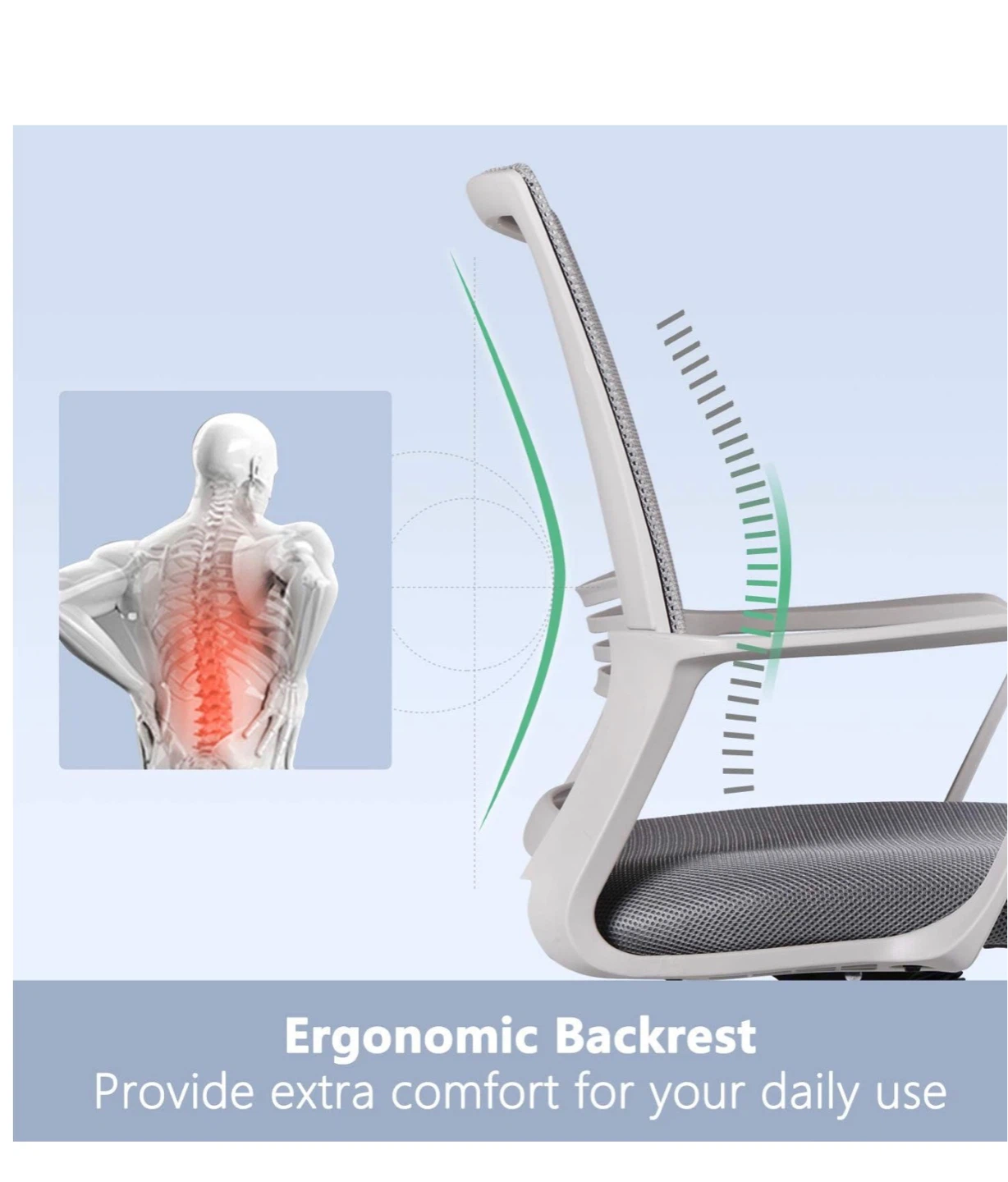 Ergonomic Mesh Office Chair - Grey OC9 - photo 4
