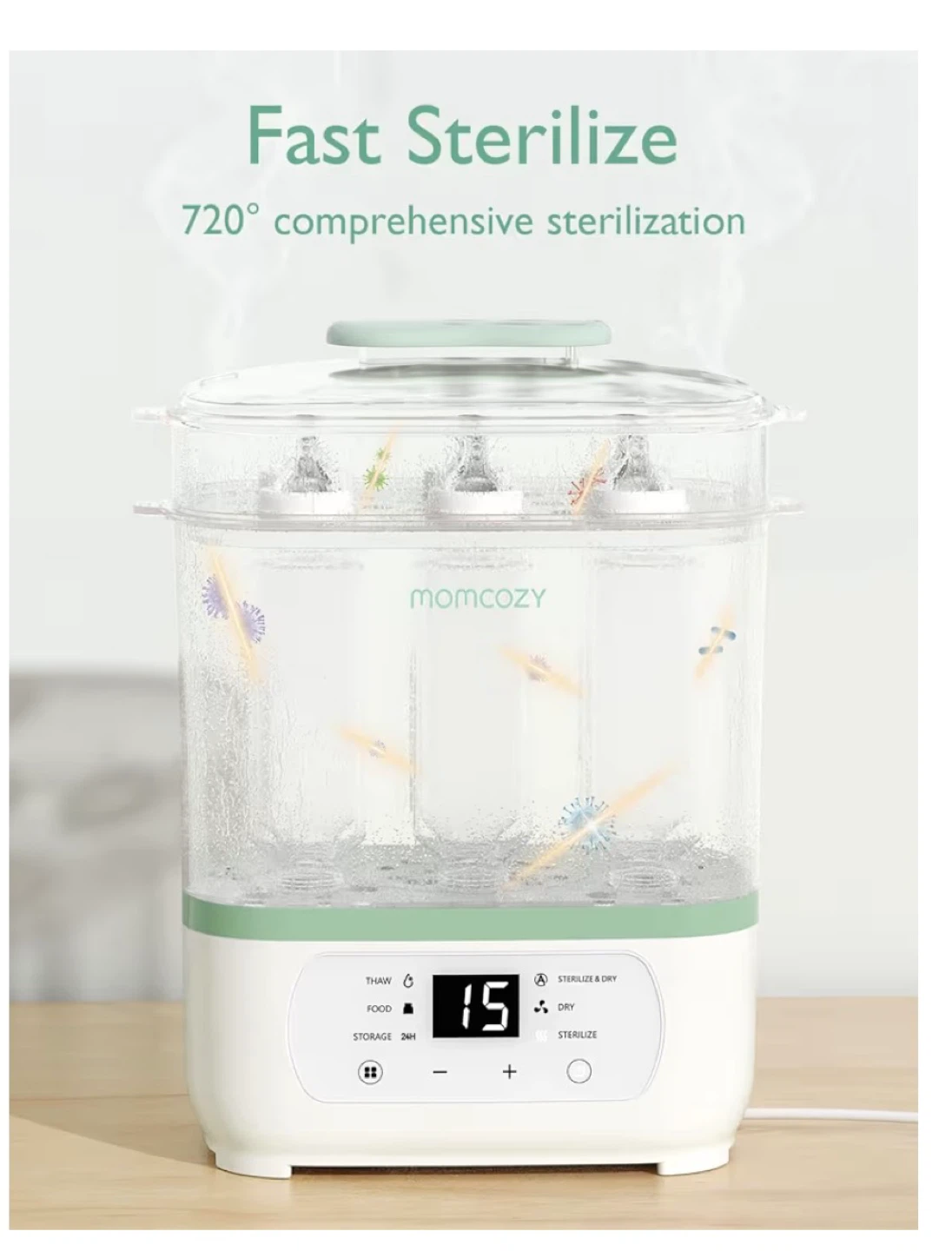 Momcozy Bottle Sterilizer & Dryer - photo 3