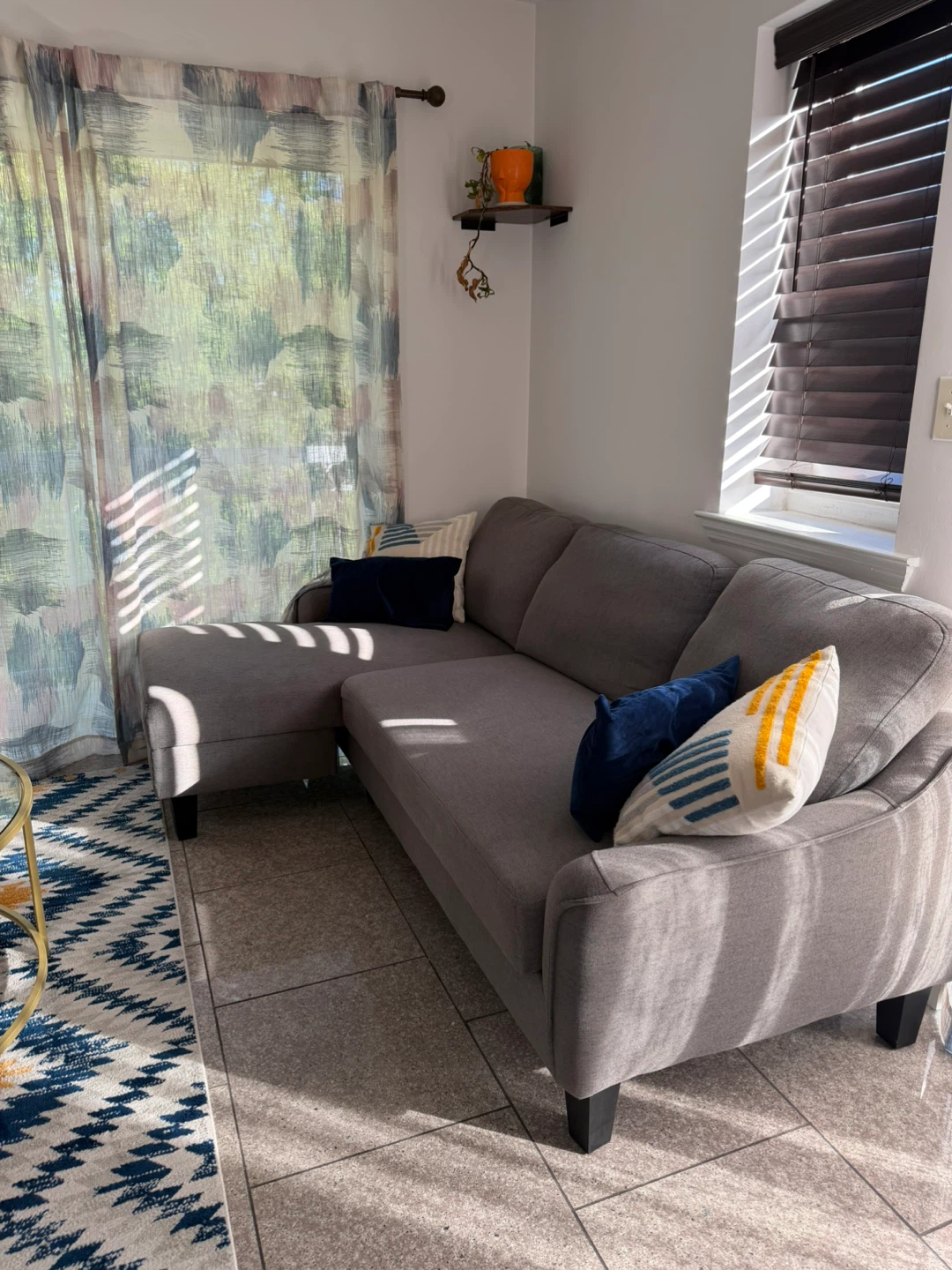 Gray Sectional Sofa with Chaise - photo 3