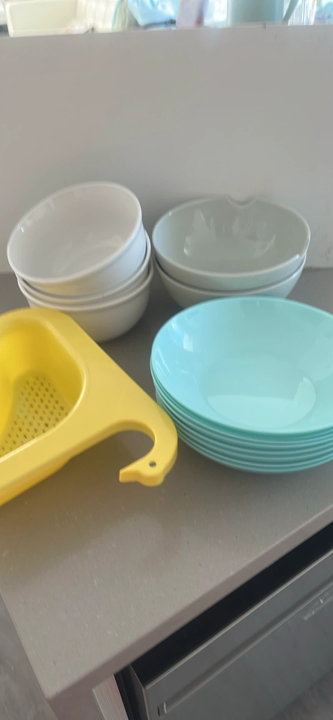 Set of 6 Aqua Blue Melamine Bowls - photo 3