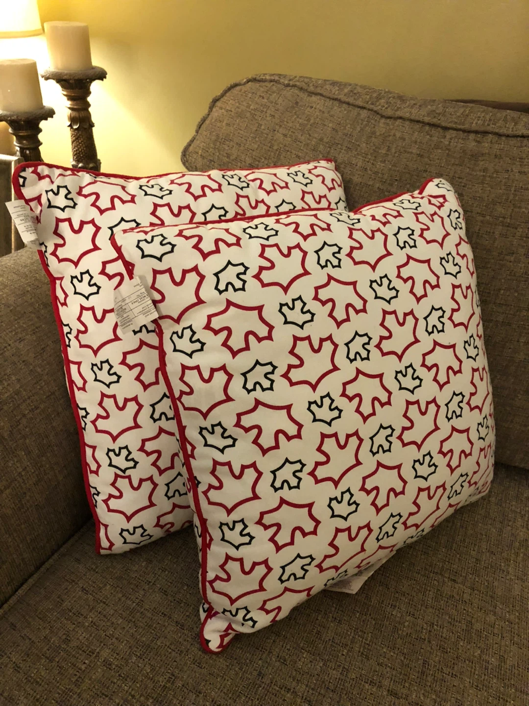 Two Maple Leaf Throw Pillows - photo 2