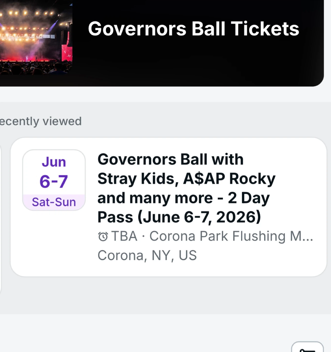 Gov ball 2 day ticket wristband - photo 2