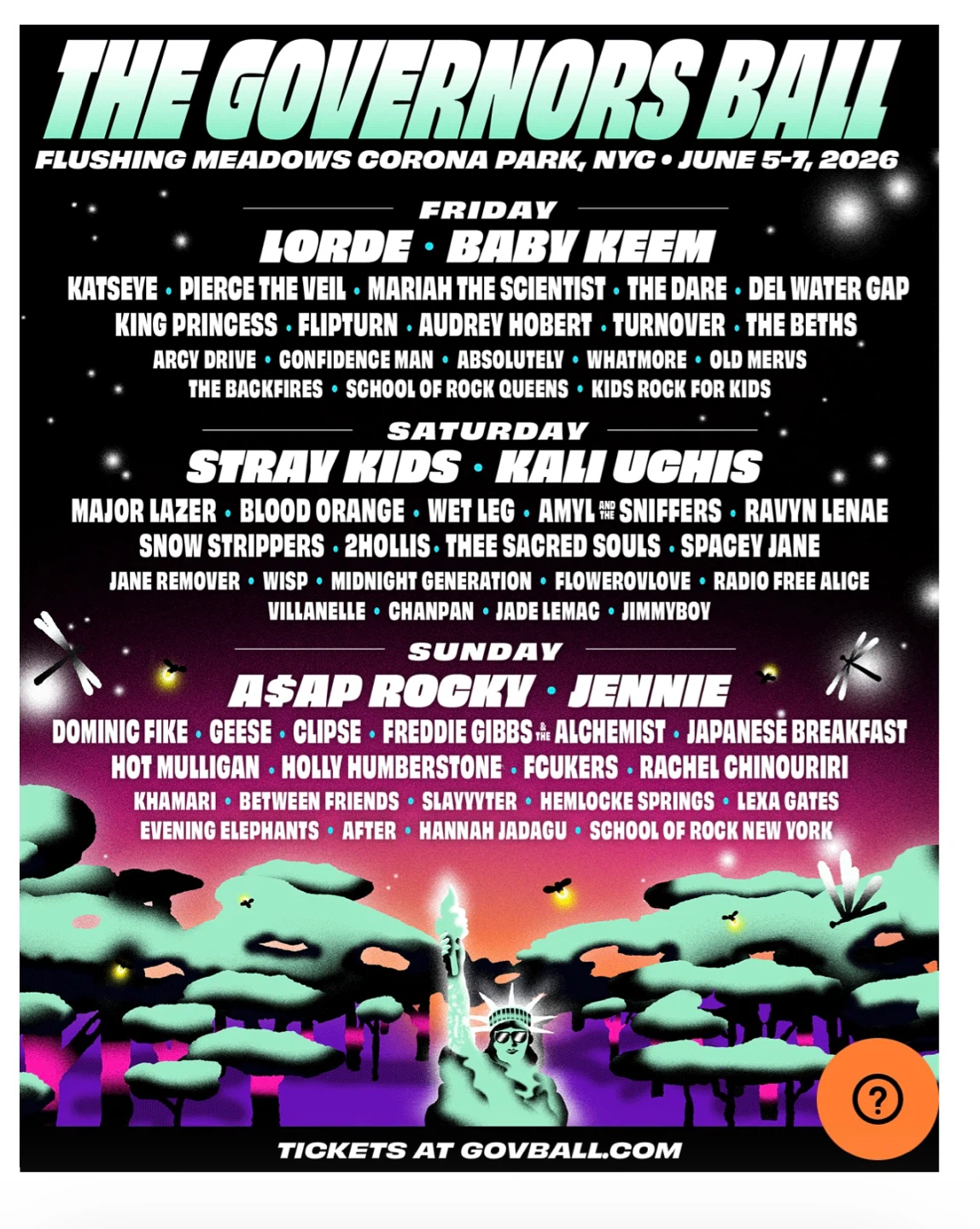 Gov ball 2 day ticket wristband