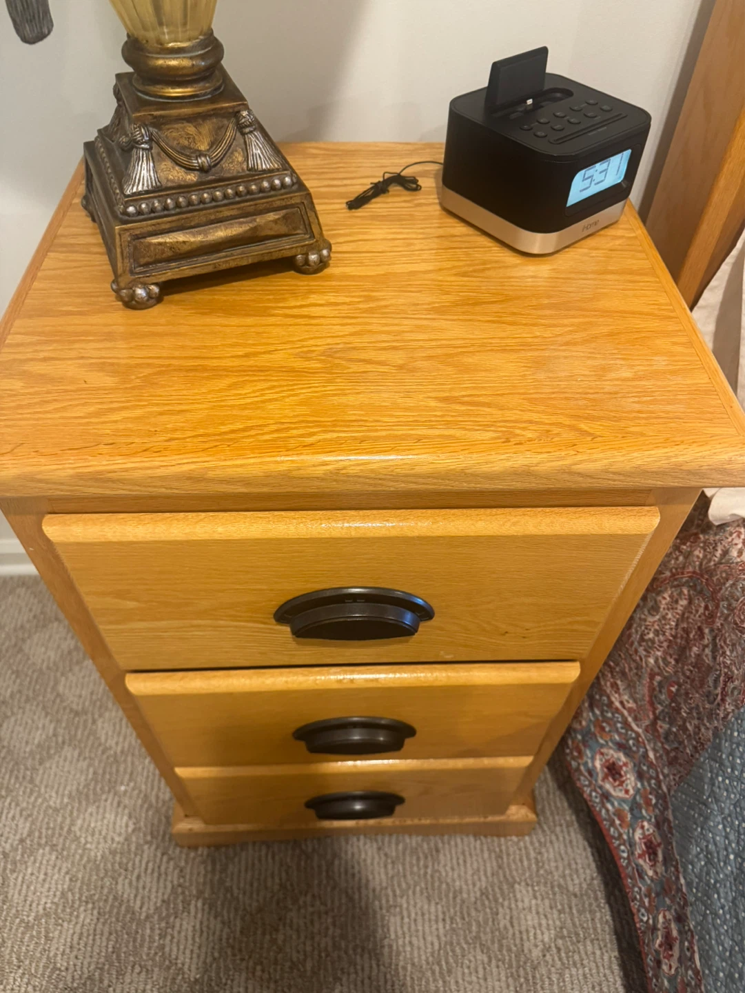 Oak Dresser and Nightstand Set - photo 5