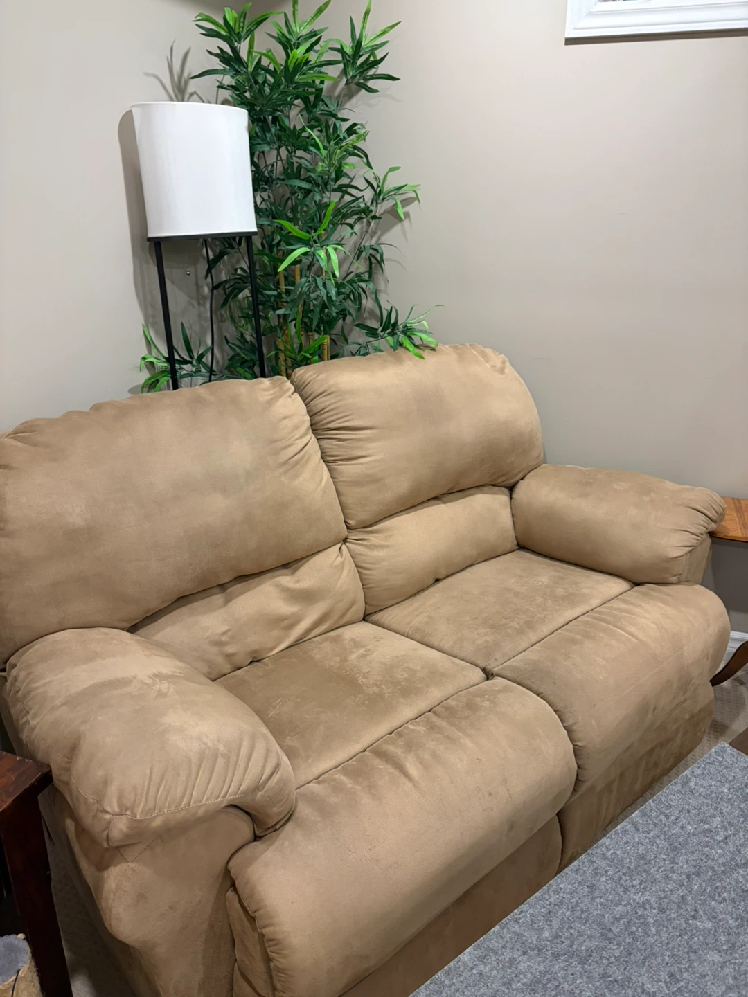 Tan Loveseat Recliner Sofa - photo 2