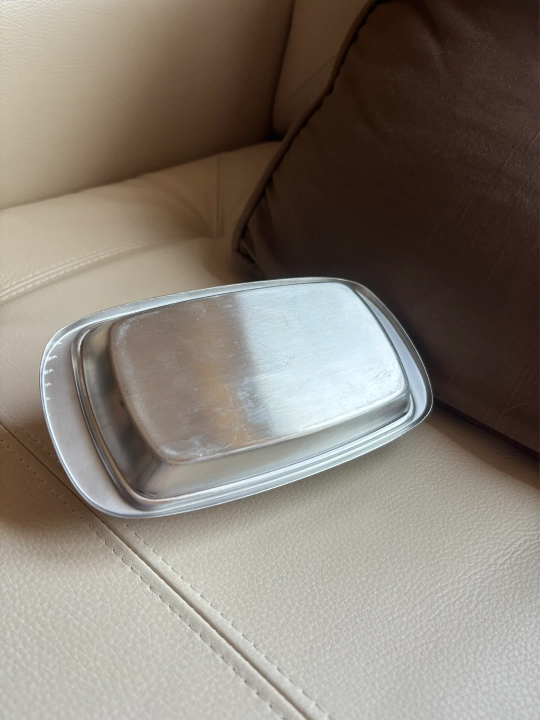 Stainless Steel Butter Dish with Lid - photo 3