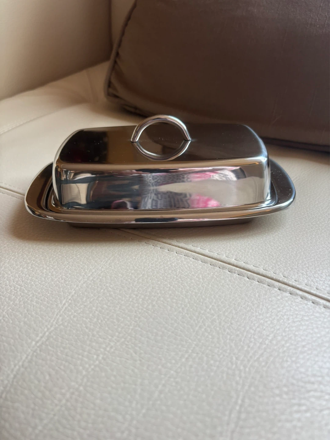 Stainless Steel Butter Dish with Lid - photo 2
