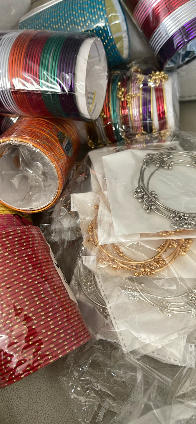 Assorted Bangles - Gold, Silver, Red, Purple - photo 4