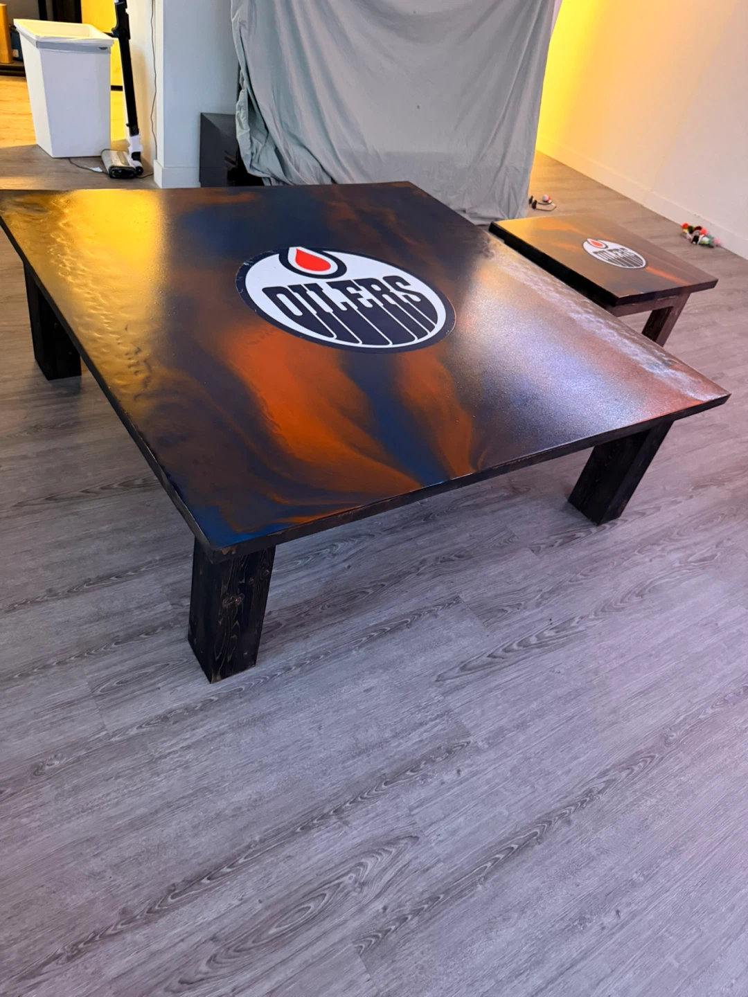 Edmonton Oilers Epoxy Coffee Table Set - photo 2