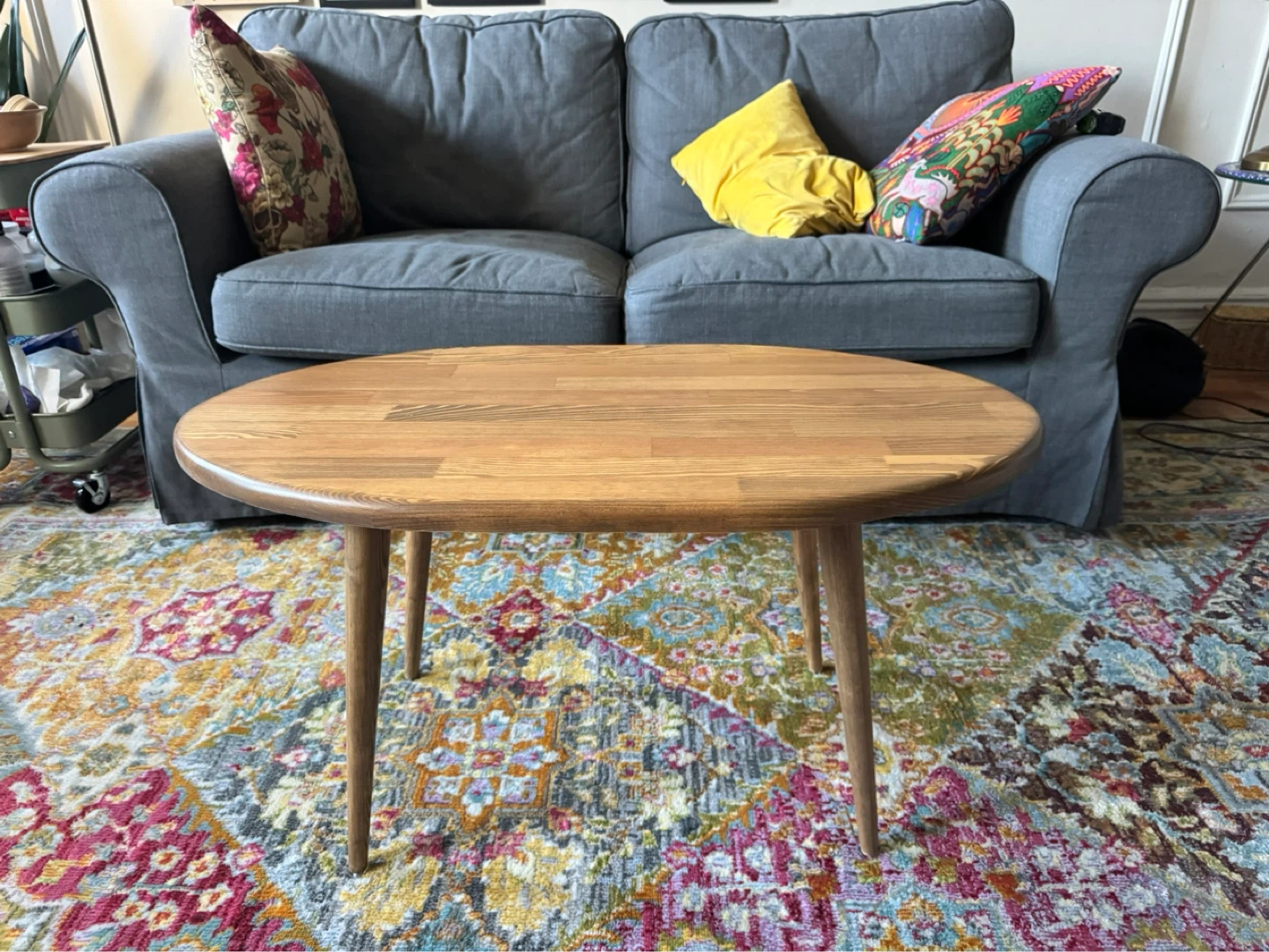 Mid-Century Modern Style Oval Coffee Table