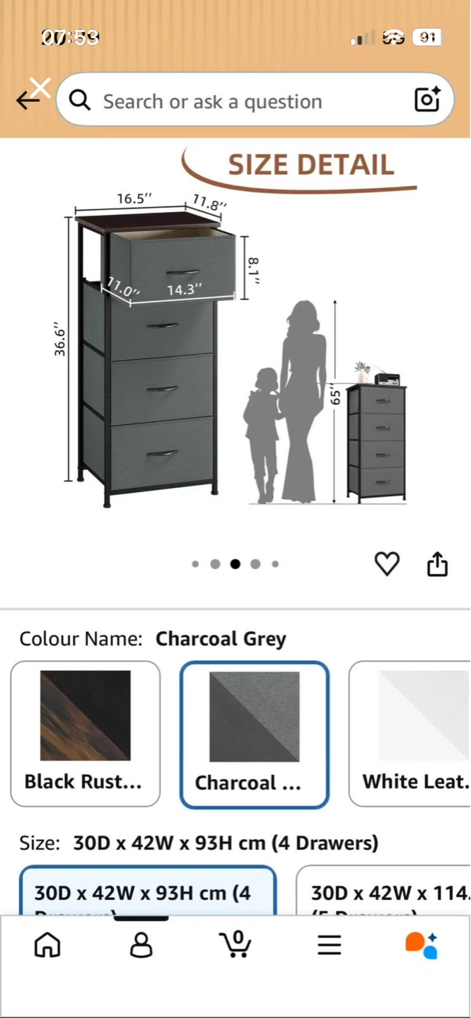 Charcoal Grey 4-Drawer Dresser - photo 2