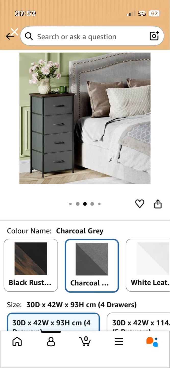 Charcoal Grey 4-Drawer Dresser - photo 3