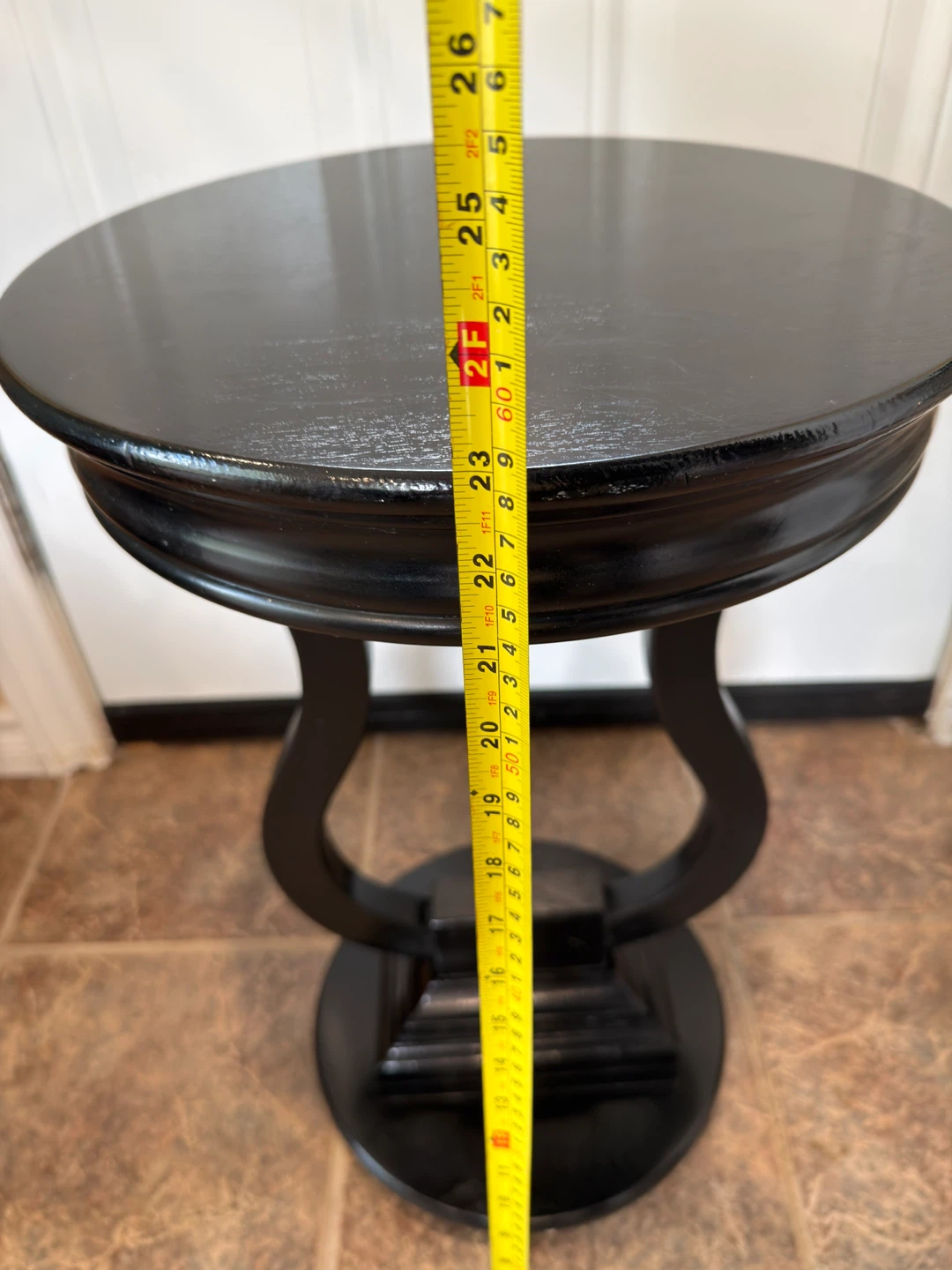 Black Round Pedestal Plant Stand - photo 3