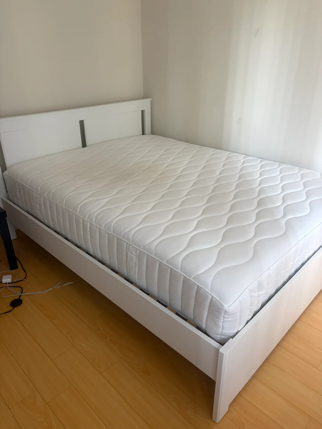 White Queen Size Mattress and Bed Frame