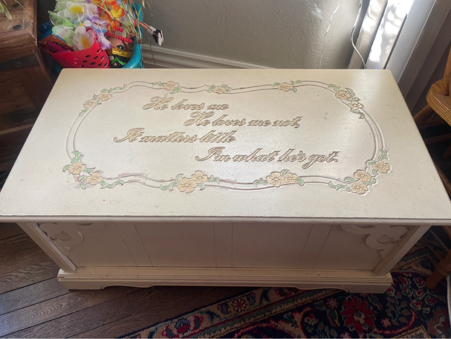 Cream Decorative Storage Chest