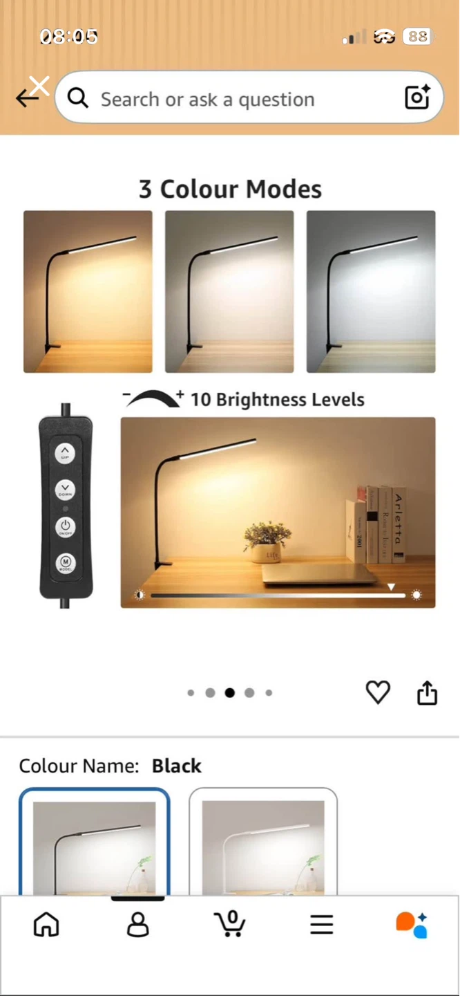 Lepre LED Desk Lamp with Clamp - Black - photo 3