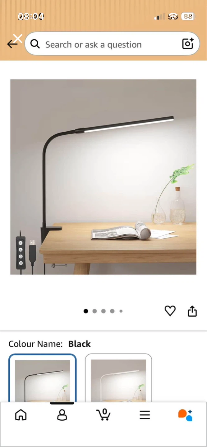 Lepre LED Desk Lamp with Clamp - Black