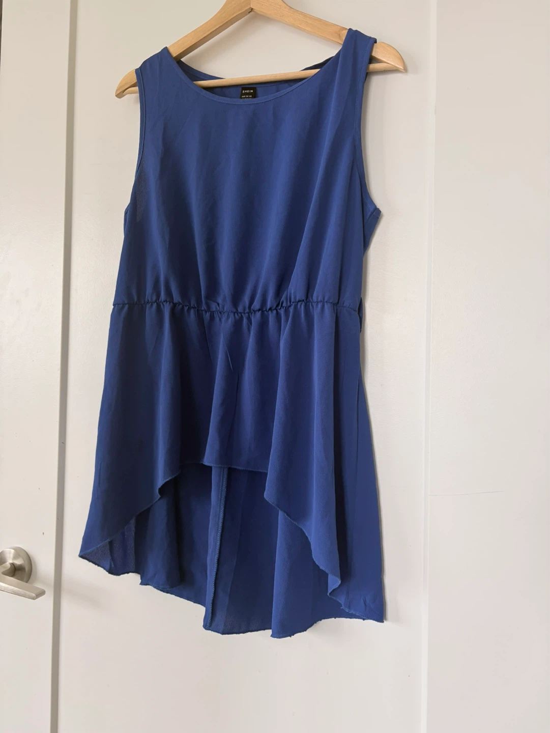 Blue Hi-Low Tank Dress