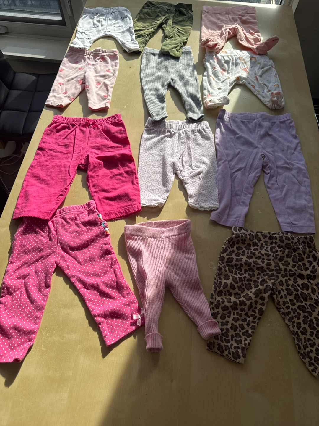 Baby Girl Pants Lot - Assorted Colors & Patterns