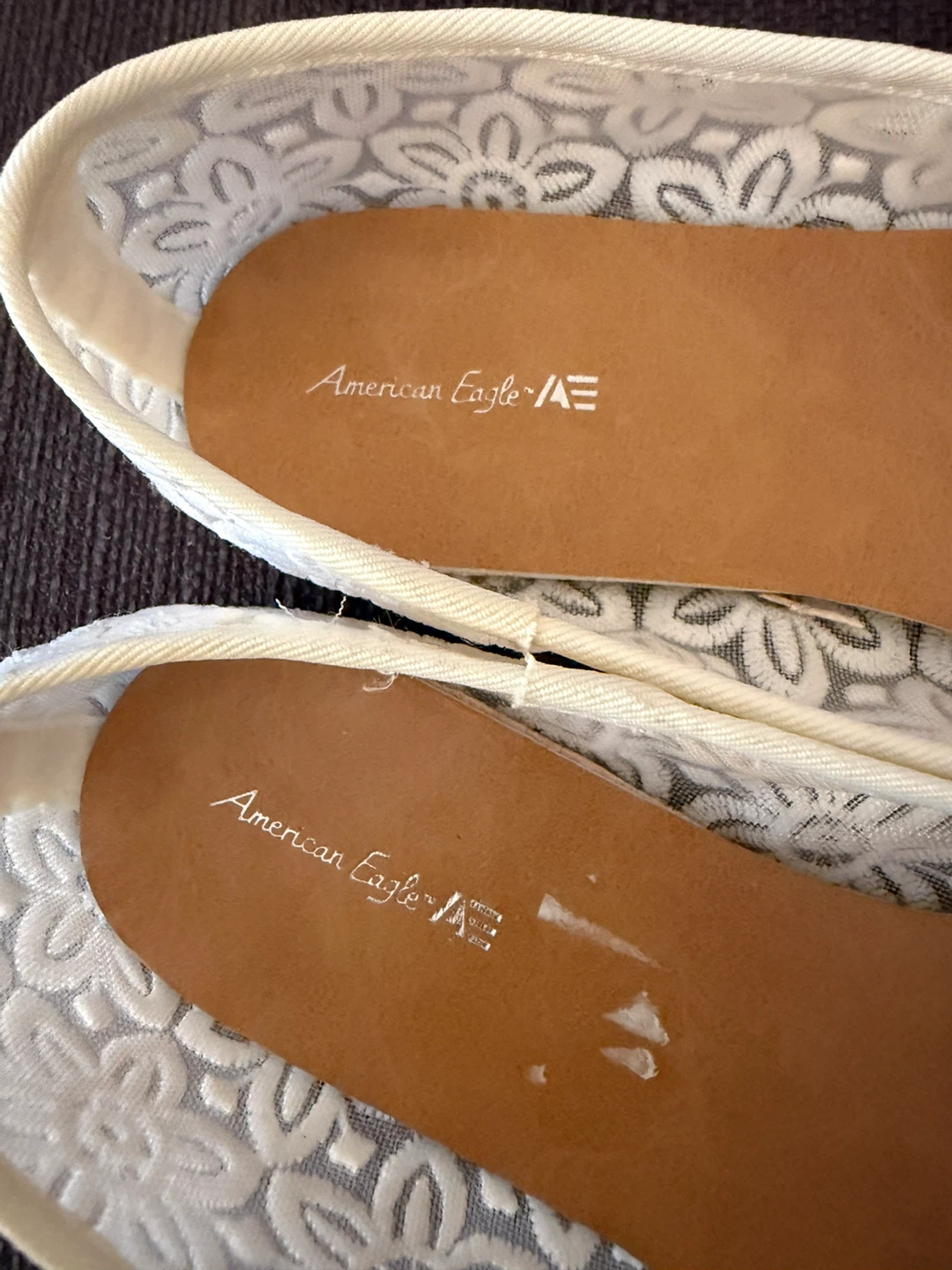 American Eagle White Lace Ballet Flats - photo 4