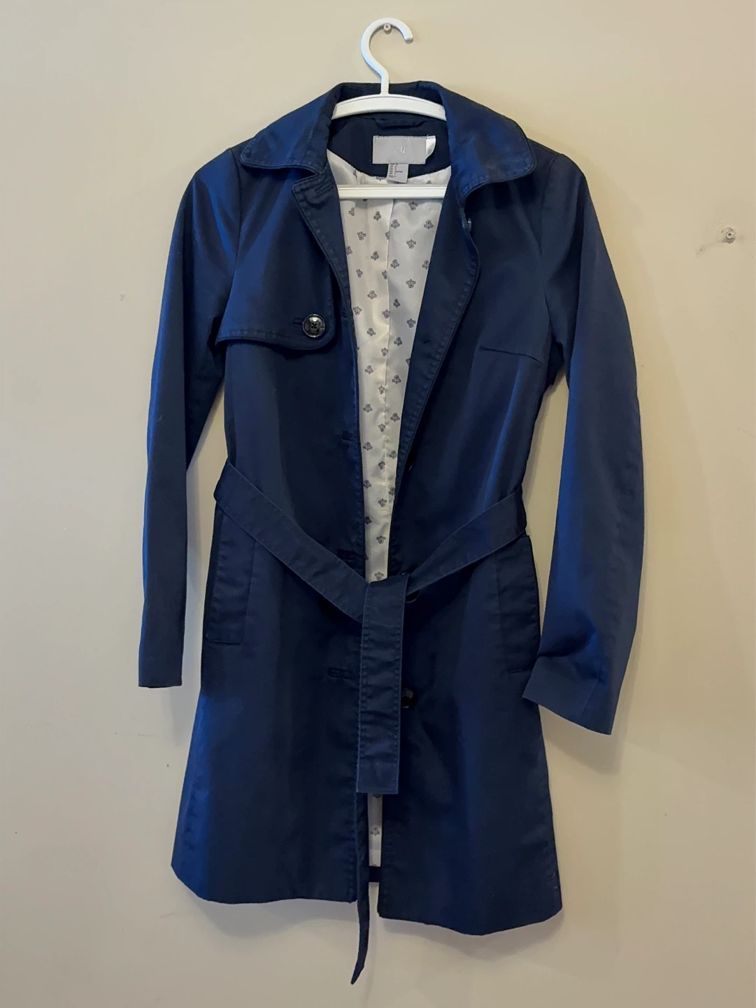 H&M Navy blue trench coat